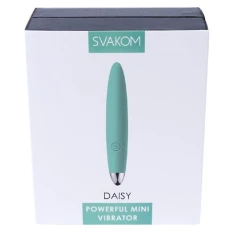 Зелёный компактный вибростимулятор клитора Daisy - 12,5 см.