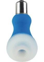 Голубой мини-вибратор Posh Silicone Ice Massager Tease со съемной насадкой для заморозки